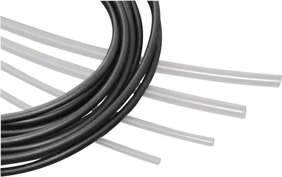 Black and transparent plastic tubes lie side by side, showing flexibility and versatility in material applications.