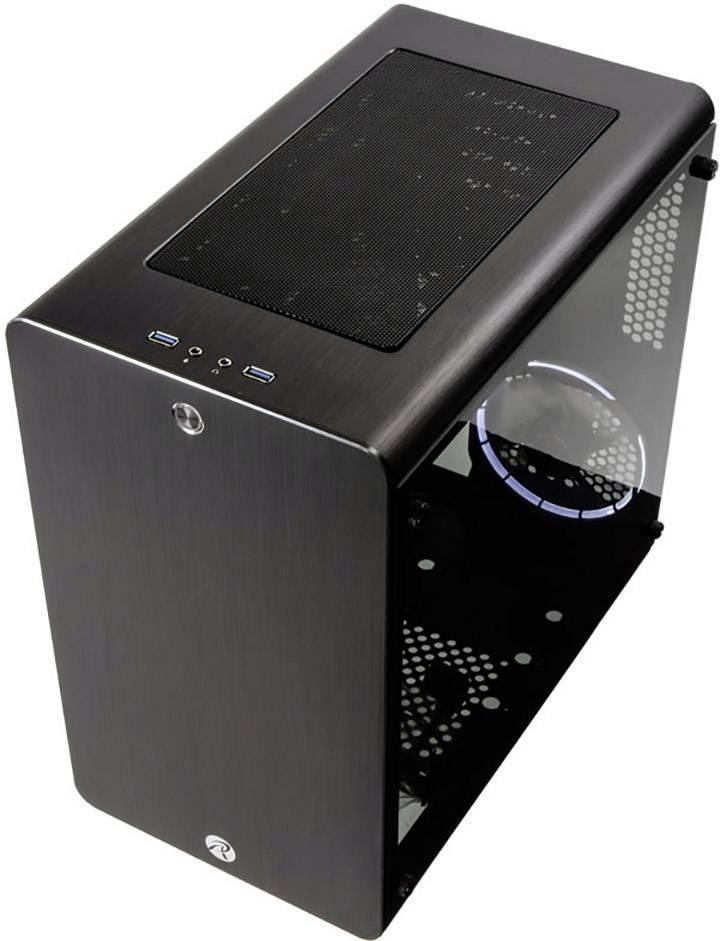 Raijintek THETIS Midi tower PC casing Black Built-in LED fan, Window, Dust filter-2