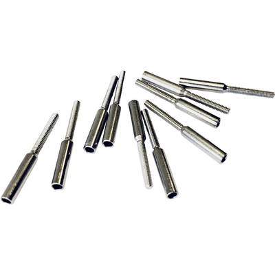 Image of Famotec CL-210 Soldering bushes Steel glossy nickel plating 10 pc(s)
