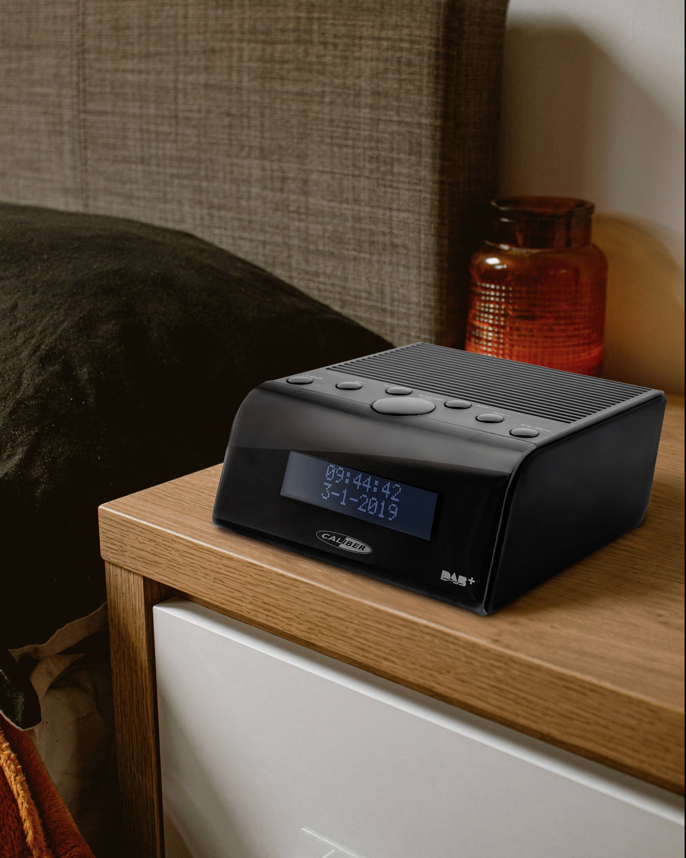 Caliber HCG011DAB Radio alarm clock DAB+, FM Black-6