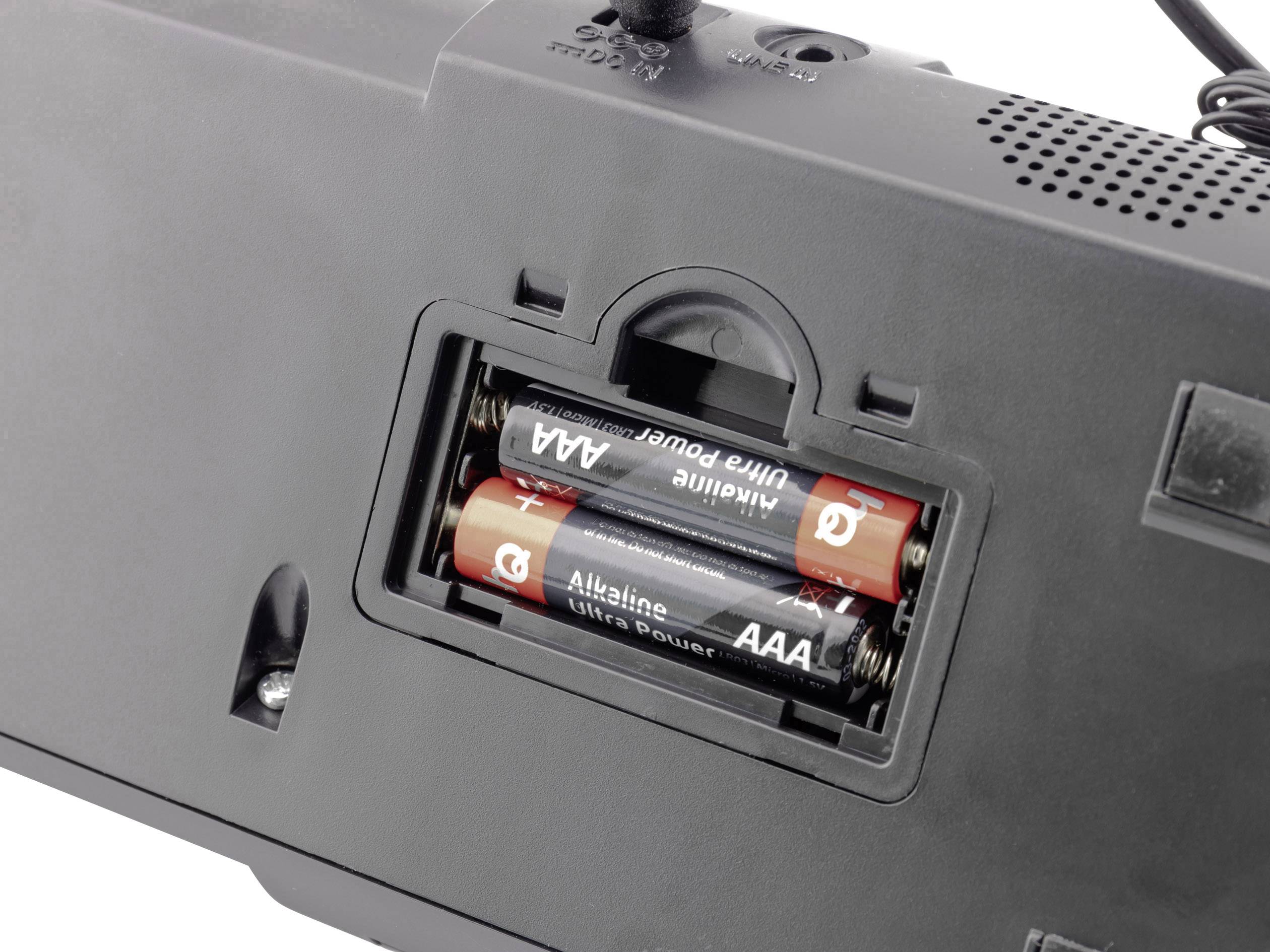 Caliber HCG012QI-BT Radio alarm clock FM AUX, Bluetooth Battery charger Black-2