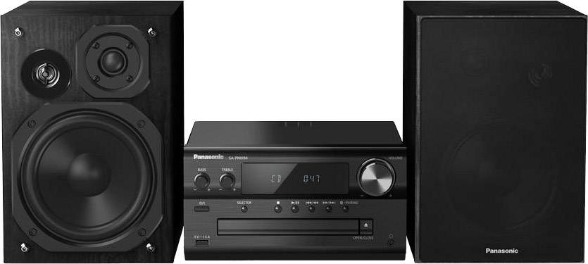 Panasonic SC-PMX94 Audio system AUX, Bluetooth, DAB+, CD, FM, High-res audio 2 x 60 W Black