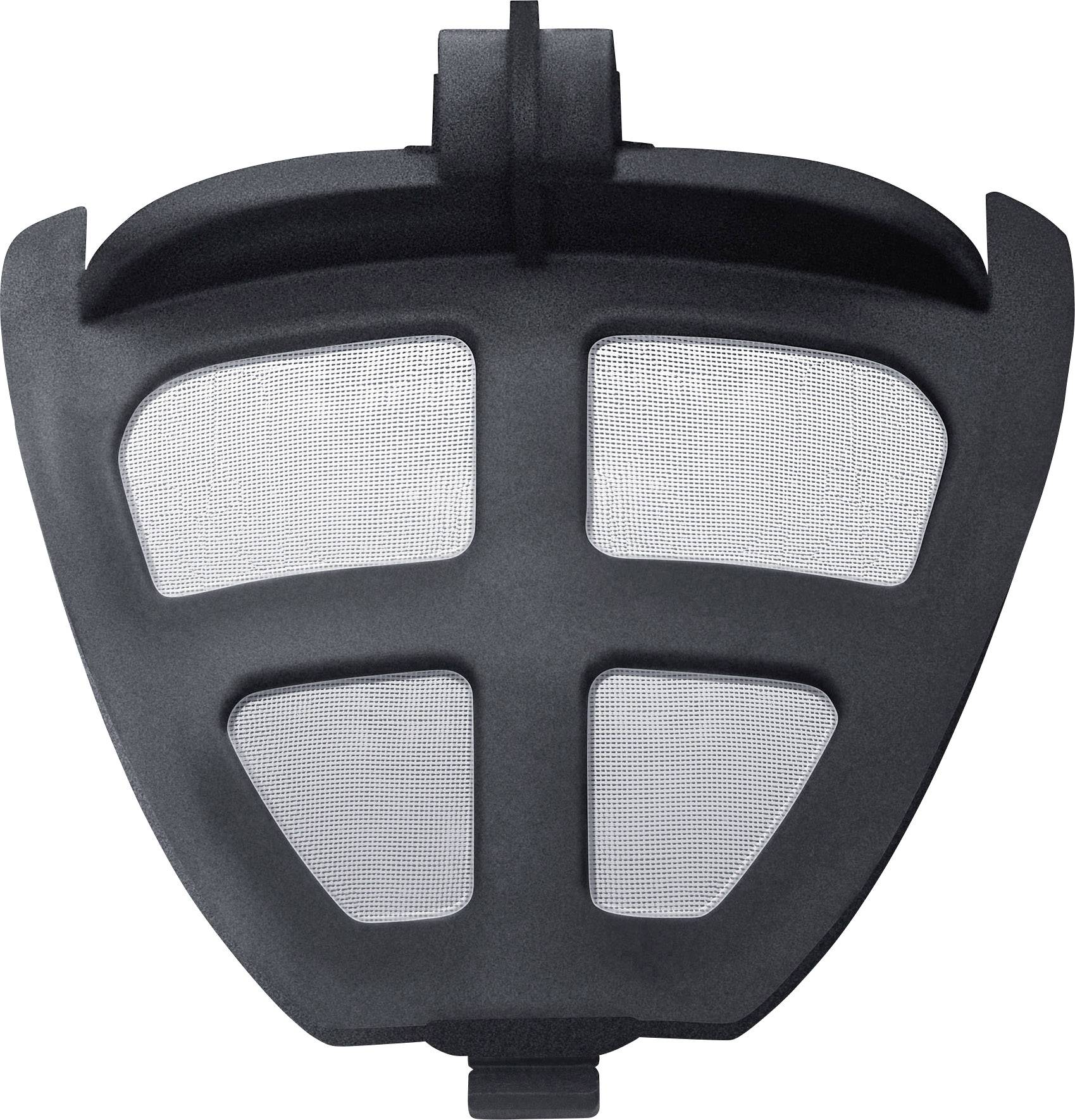 A black, reusable coffee filter with a fine mesh network, suitable for coffee machines.