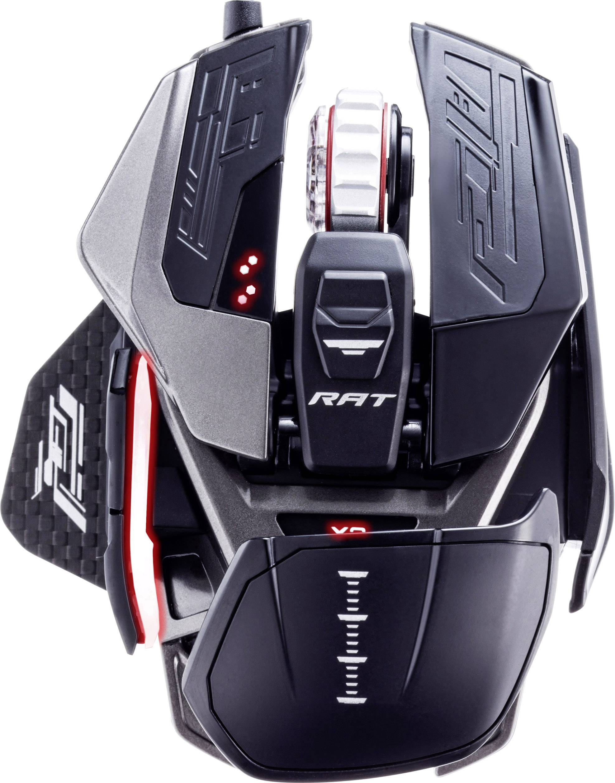 MadCatz R.A.T. X3 USB gaming mouse Optical Backlit, Ergonomic, Gel wrist support mat, Built-in user memory Black