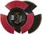 'RHODIUS VISION SPEED' Grinding Disc in Red and Black. 125 mm diameter. Suitable for metalworking.