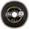 Circular saw blade with 'RHODIUS' inscription, 125 mm diameter, for tile cutting, speed up to 80 m/s.