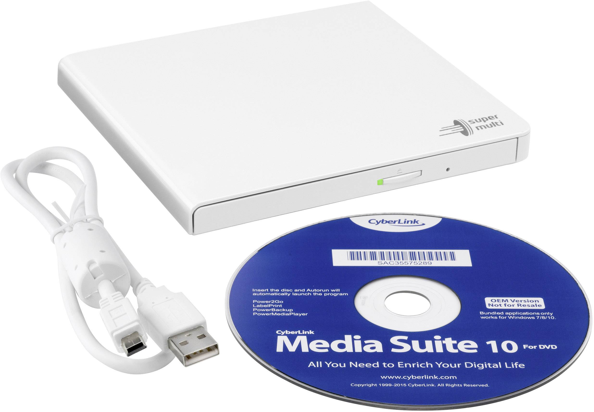 HL Data Storage GP57EW40.AHLE10B External DVD writer Retail USB A (USB 2.0) White
