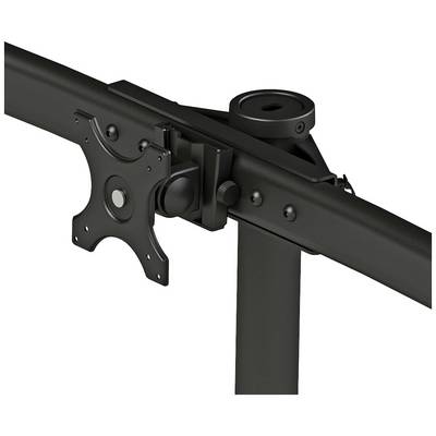 Metal mounting bracket for a monitor arm, suitable for attaching a display to a desk or wall.