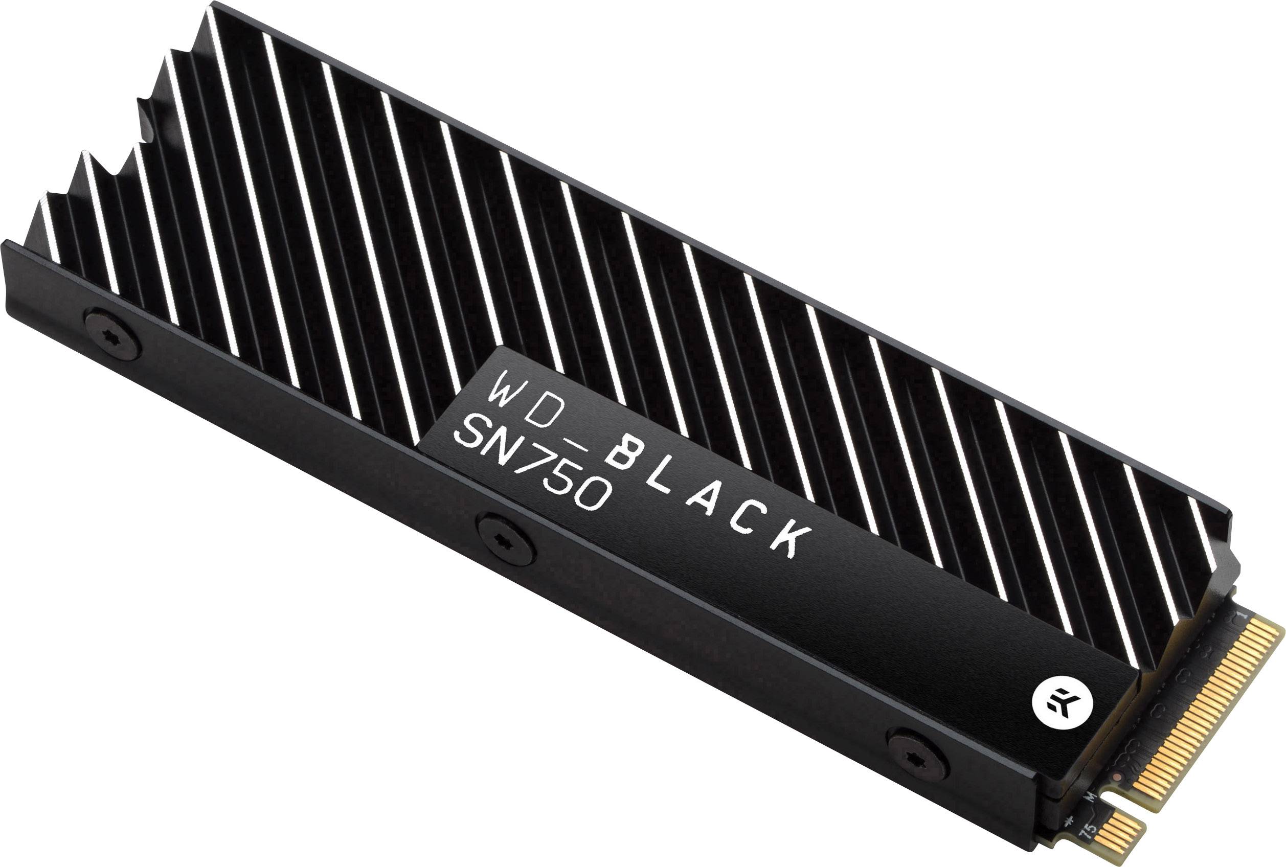 WD WDS100T3XHC NVMe/PCIe M.2 internal SSD drive 1 TB Black™ SN750 Heatsink Retail PCIe 3.0 x4