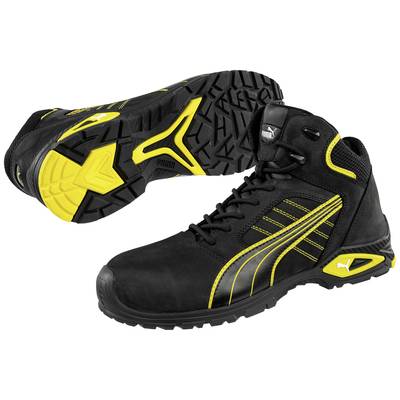 PUMA Amsterdam Mid 632240-39  Safety work boots S3 Shoe size (EU): 39 Black, Yellow 1 pc(s)