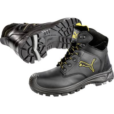 PUMA Borneo Black Mid 630411-47  Safety work boots S3 Shoe size (EU): 47 Black, Yellow 1 pc(s)