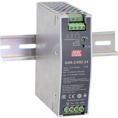 Mean Well DDR-240C-48 Rail mounted DC/DC converter (DIN) 48 V DC 5 A 240 W 1 x