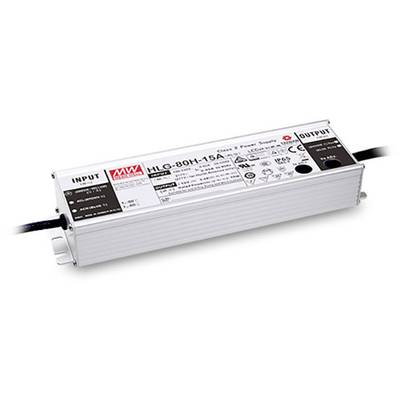 MW Mean Well HLG-80H-24AB LED driver Constant voltage 81.6 W 2.04 - 3.4 A 22 - 27 V DC dimmable, 3-in-1 dimmer, adjustab