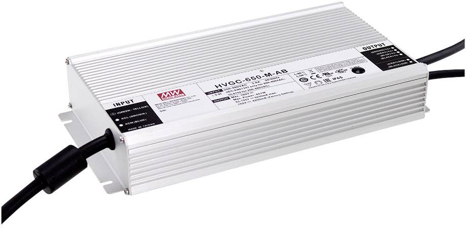 MW Mean Well HVGC-650-U-AB LED driver Constant power 649.6 W 11.2 - 14 A 24 - 58 V DC adjustable, dimmable, PFC circuit, Surge protection, Overvoltage, 3-in-1