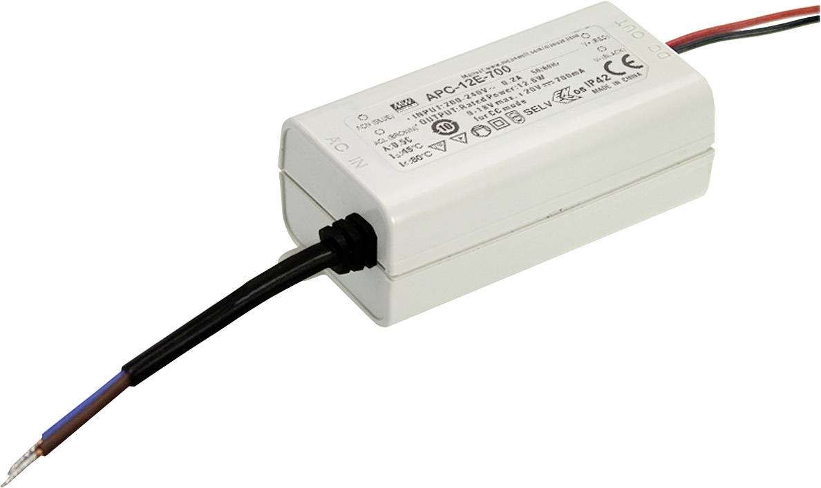 MEAN WELL APC-12E-350 LED driver Constant current 12.6 W 350 mA 9 - 36 V DC Overvoltage 1 pc(s)