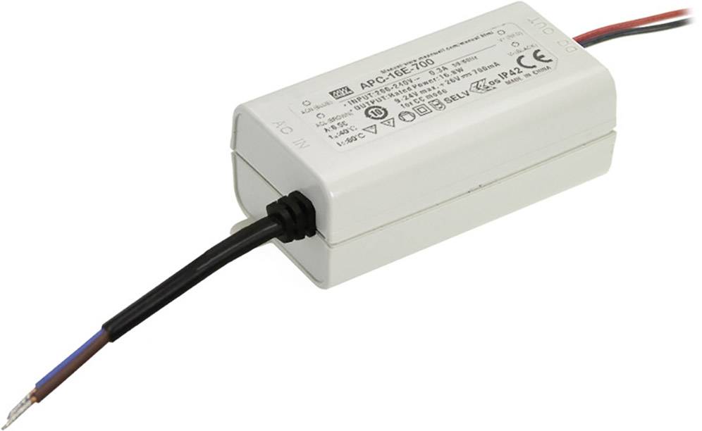 MEAN WELL APC-16E-350 LED driver Constant current 16.8 W 350 mA 12 - 48 V DC Overvoltage 1 pc(s)