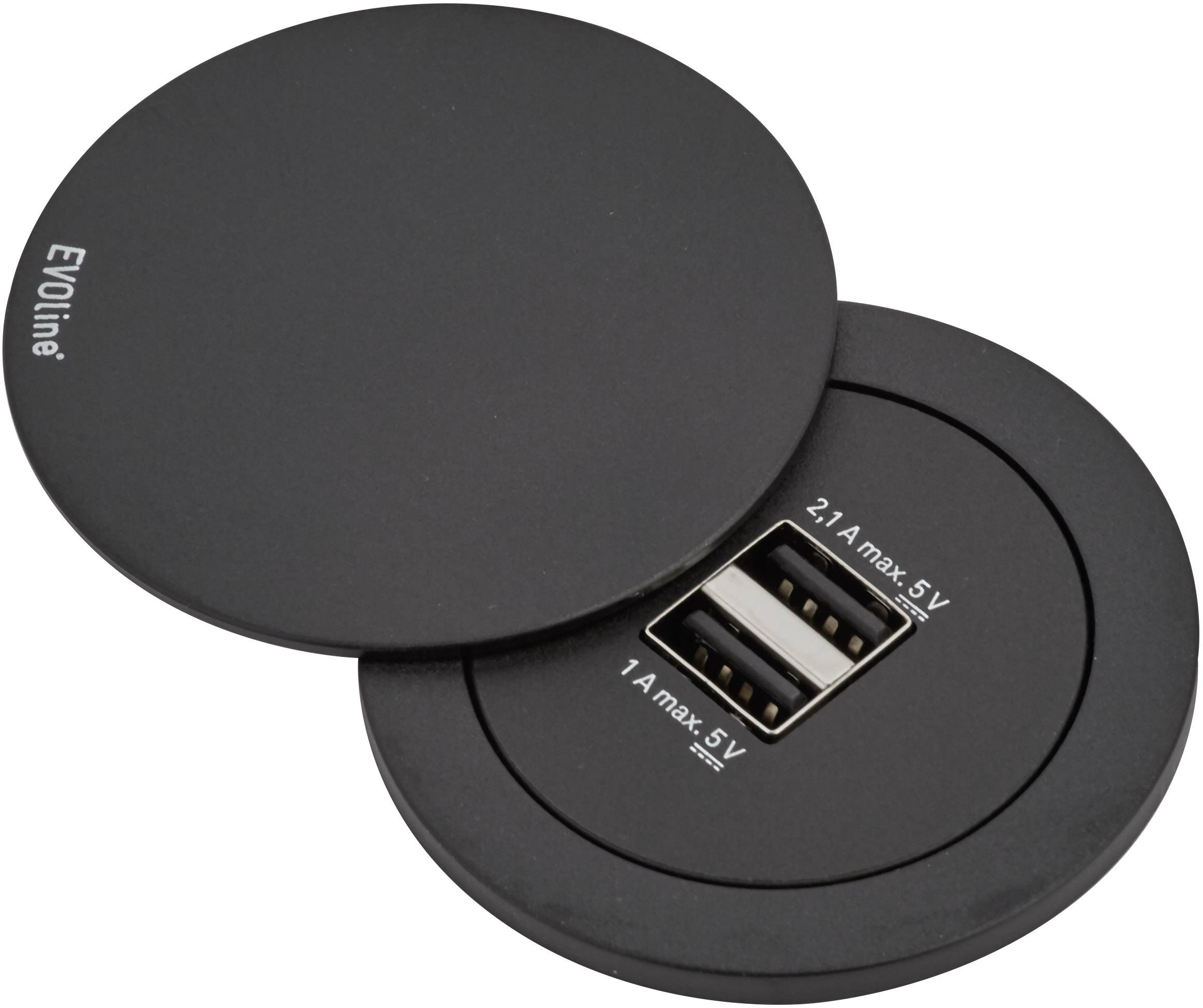 EVOline 159280004400 Built-in socket strip 2x Black 1 pc(s)