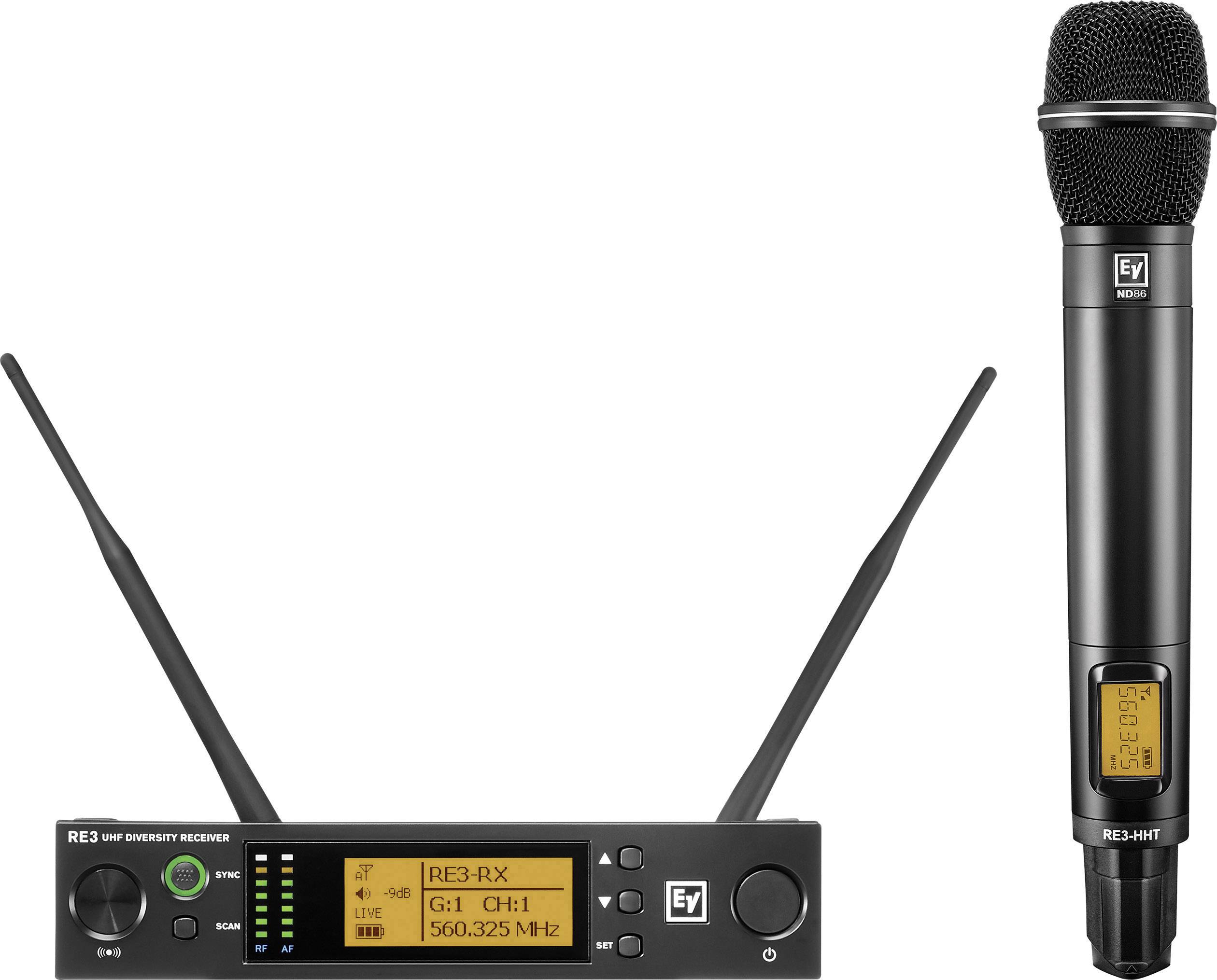 Electro Voice RE3-ND86-8M Wireless microphone set Transfer type:Radio incl. clip