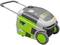 Green mobile power generator with two wheels, black handle and multiple control buttons, 'Zipper' logo on the top surface.