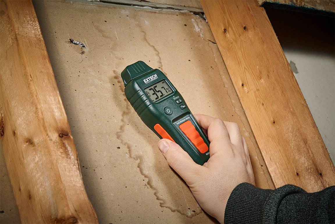 Extech MO55W Moisture meter Building moisture reading range 1.5 up to 33.0 vol% Wood moisture reading range 5 up to 50 v-2