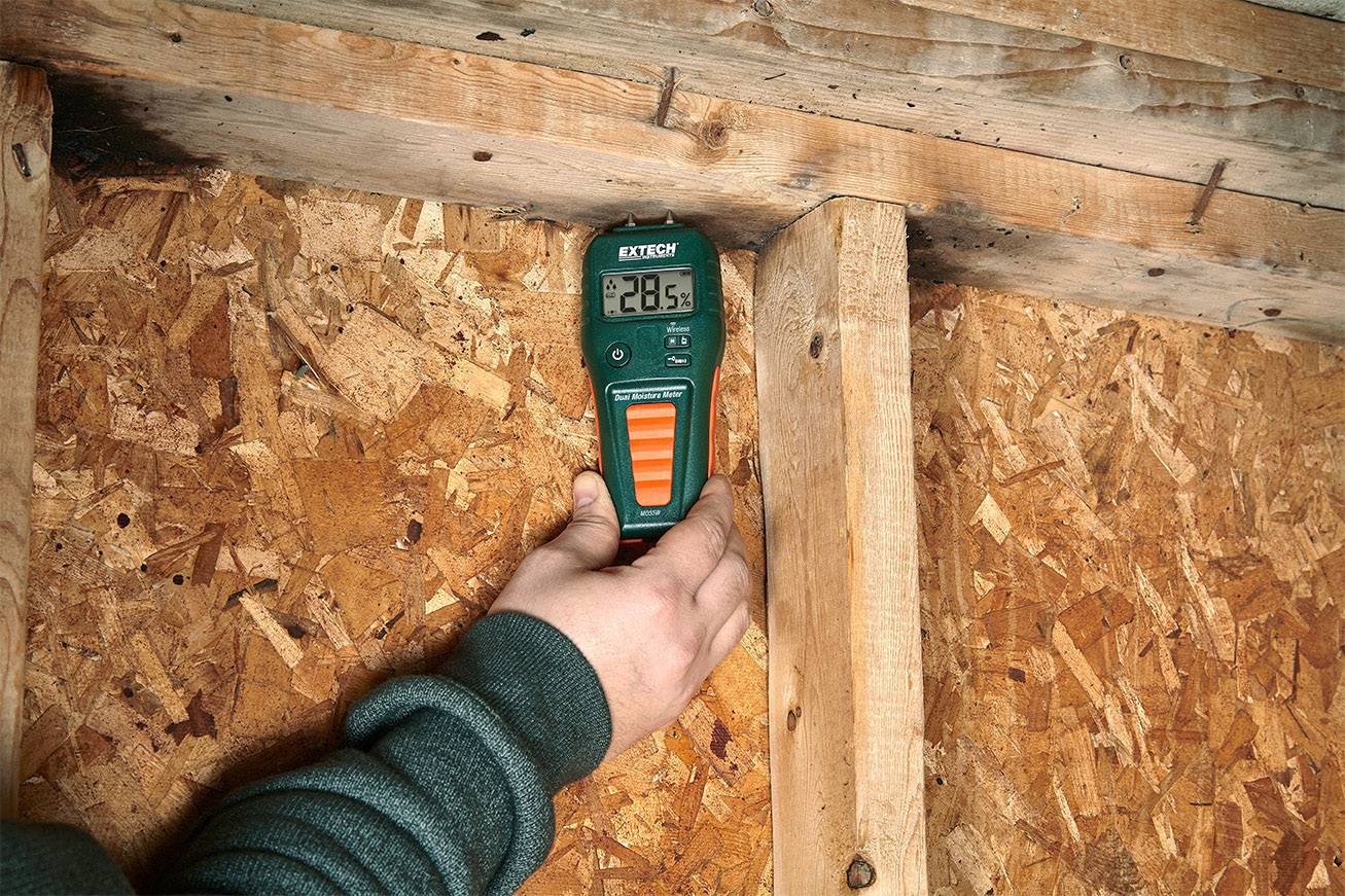 Extech MO55W Moisture meter Building moisture reading range 1.5 up to 33.0 vol% Wood moisture reading range 5 up to 50 v-3