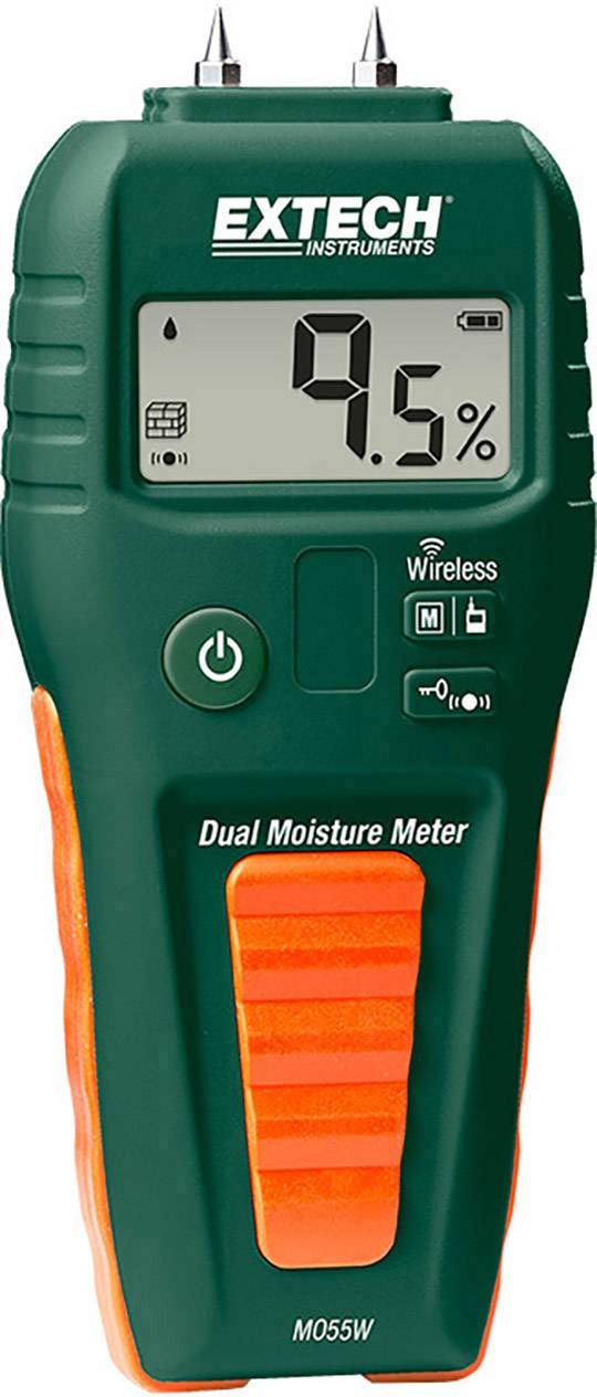 Extech MO55W Moisture meter Building moisture reading range 1.5 up to 33.0 vol% Wood moisture reading range 5 up to 50 v-10