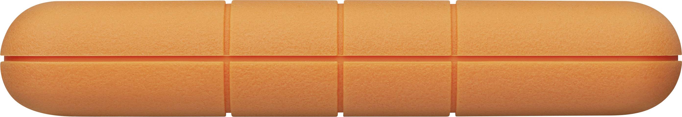 An orange foam roller typically used for exercises and muscle relaxation. Markings divide the roller.