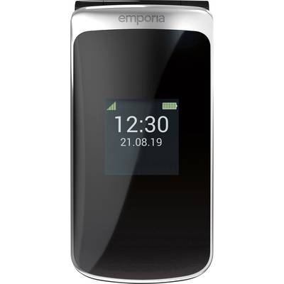 Emporia Touchsmart Big button flip top mobile phone Charging station, Panic button Black