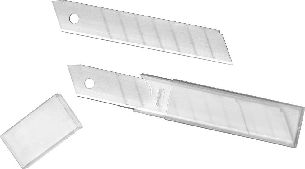 Replacement blades for craft knives, with one blade partially extended and the other fully removed.