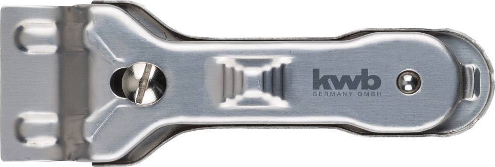 Stainless steel scraper with a fixed handle and scraper blade. Ideal for removing paint residue or stickers from smooth surfaces.