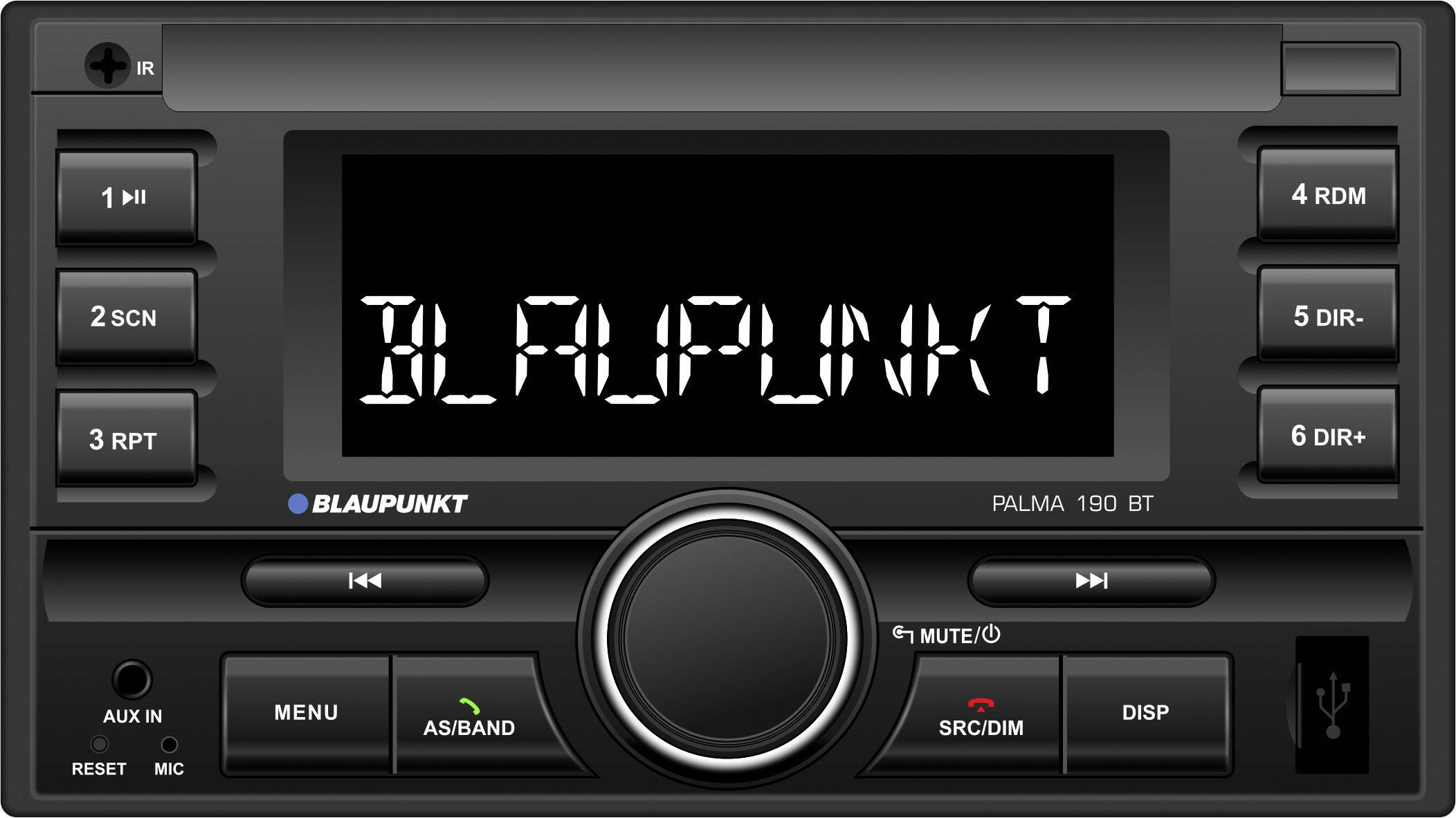 Hvilken en hjælp disk Blaupunkt PALMA 190 BT Double DIN car stereo Bluetooth handsfree set |  Conrad.com
