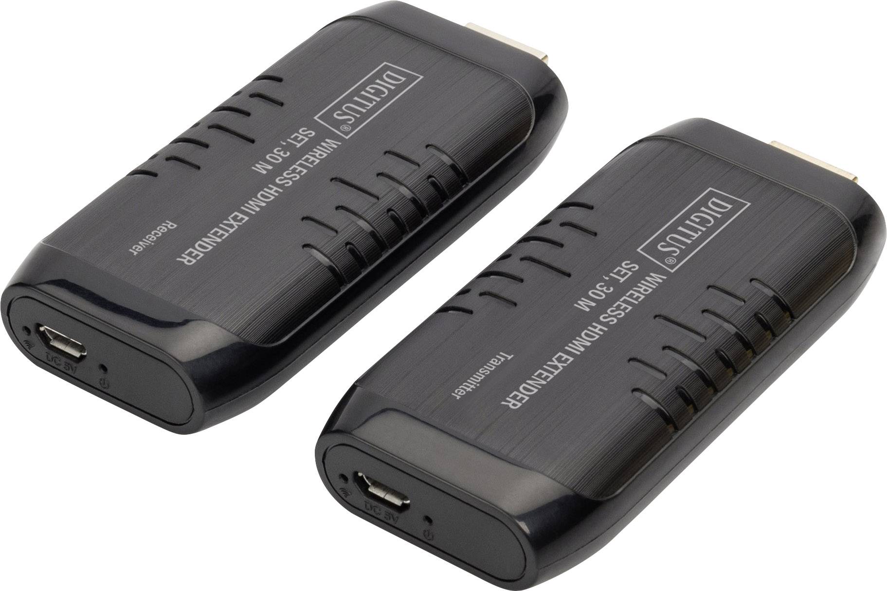 Digitus DS-55309 Wireless HDMI (set) 30 m 60 Hz 1920 x 1080 p HD audio, built-in LED display