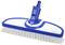 A blue and white pool brush head with bristles for cleaning, 'Weyer' brand name visible.
