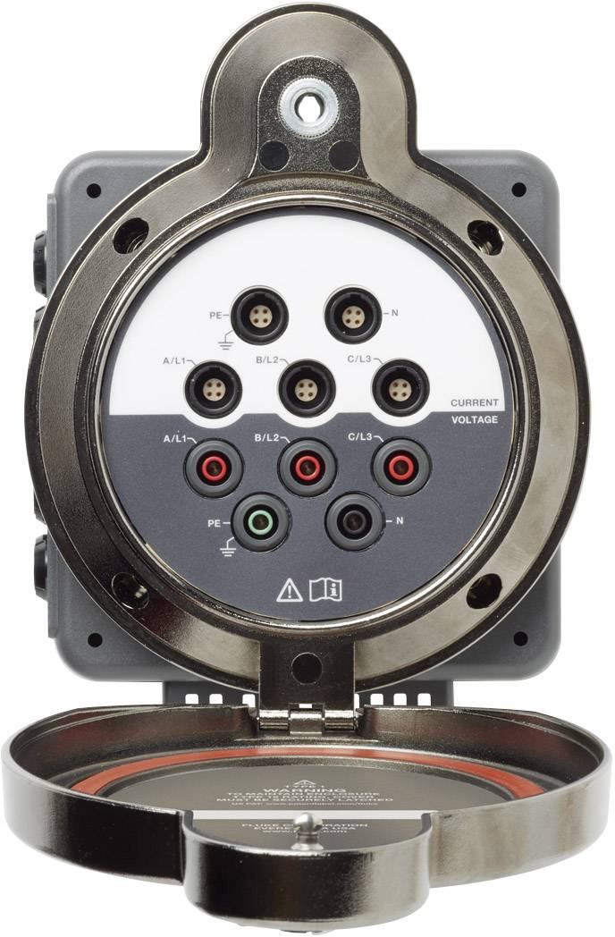 An open electrical junction box with multiple round socket outlets and coloured connections.