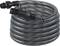 A coiled plastic hose, transparent-black striped, with connectors at both ends. Suitable for use with pumps.