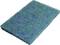 Blue, rectangular cleaning sponge with a coarse-mesh structure, suitable for scrubbing surfaces.