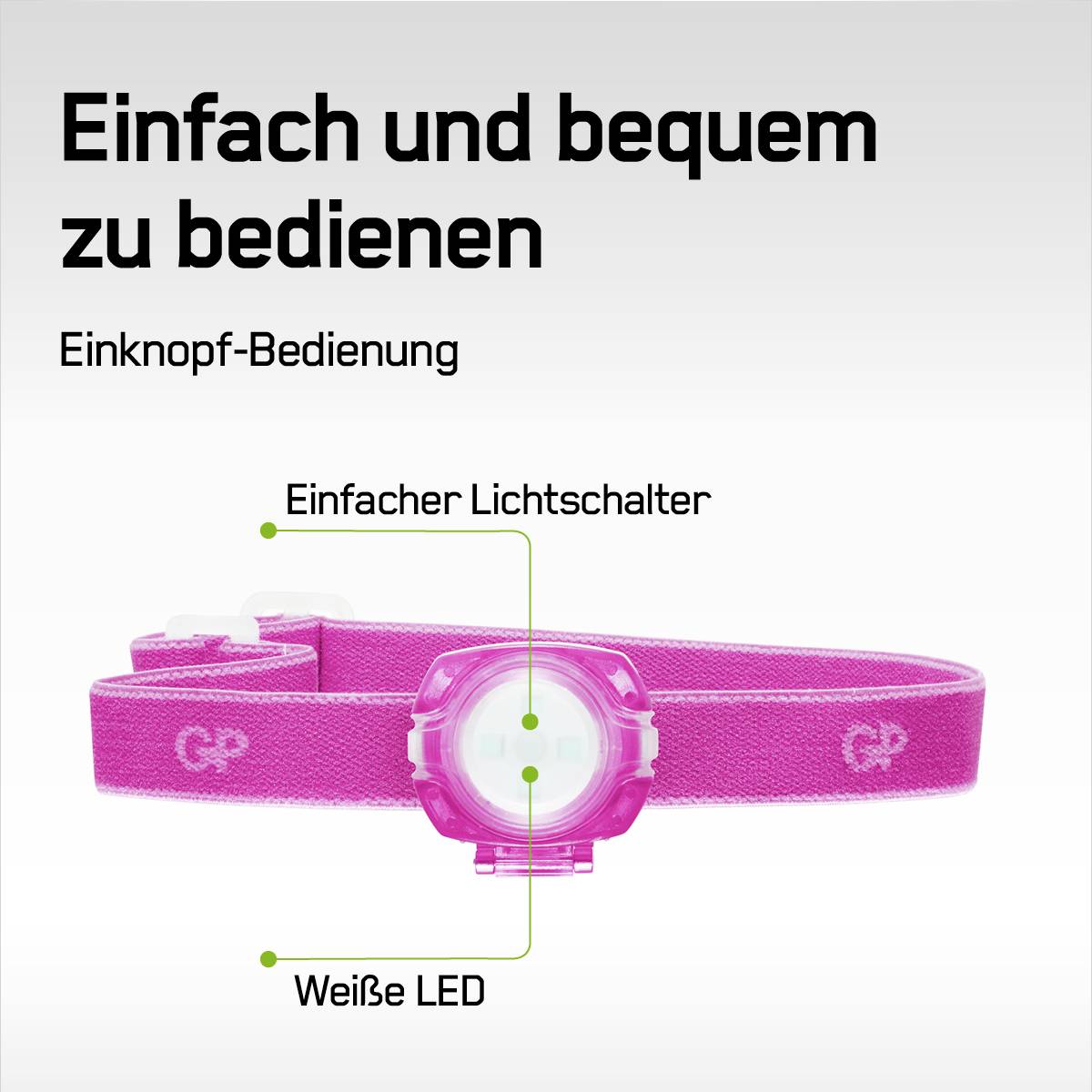 GP Discovery GPDISHLCH31PL416 LED (monochrome) Headlamp battery-powered 40 lm 6 h GPDISHLCH31PL416-12