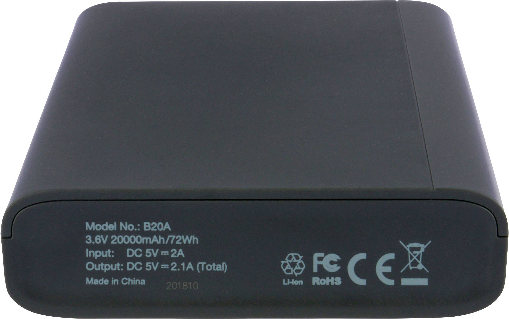 GP B20A Power bank 20000 mAh Li-ion Black Status display-7