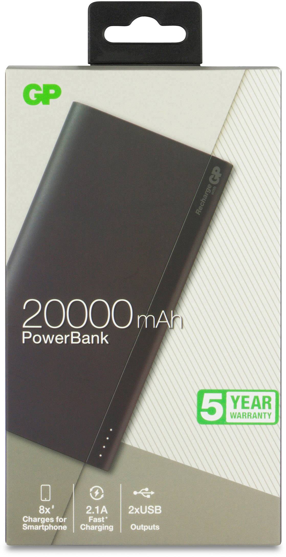 GP B20A Power bank 20000 mAh Li-ion Black Status display-9