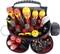 Tool bag with various screwdrivers, pliers, and small parts. Perfect for electrical work or repairs.