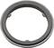 A metallic ring with a narrow rim and dark inner section, presumably a machine component or seal.