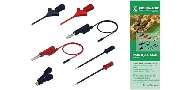 Hirschmann Test & Measurement PMS 0,64 SMD Test lead kit Black, Red 1 pc(s)