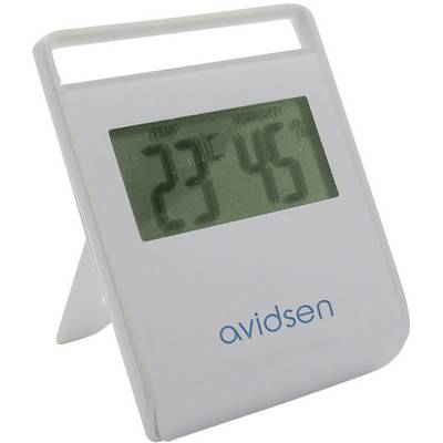 Digital thermometer-hygrometer displays temperature '23 °C' and humidity '45 %' on an LCD screen.