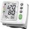 Blood pressure monitor display: Systolic 120 mmHg, Diastolic 80 mmHg, Pulse 75. Time 15:04. Function and On/Off buttons.