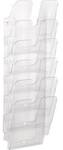 Durable brochure holder FLEXIPLUS 6 24.7 x 74.5 x 10 cm (W x H x D) DIN A4 polystirene transparent 6 compartments