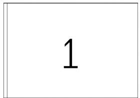 Number '1' centred on white background.