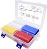 Quadrios 1905CA058 Battery heatshrink w/o adhesive Transparent, Blue, Yellow, Red 54 mm 28 mm Shrinkage:2:1 4 Parts