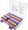 Quadrios 1905CA060 Battery heatshrink w/o adhesive Transparent, Blue, Yellow, Red Shrinkage:2:1 16 Parts