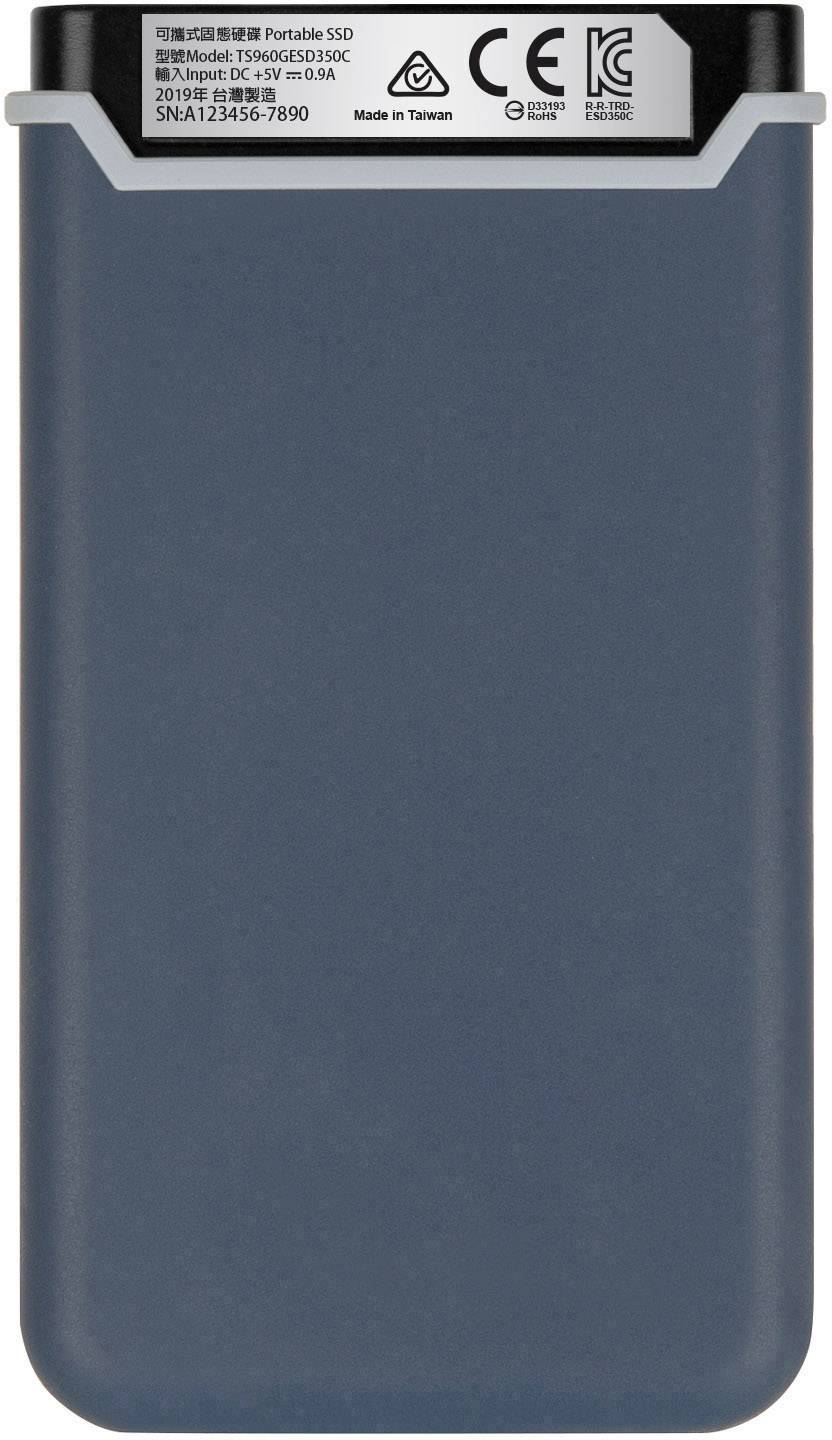 Transcend ESD350C 960 GB External SSD hard drive USB A (USB 3.2 2nd gen) Blue TS960GESD350C-2