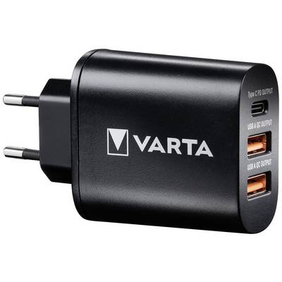 Varta Wall Charger USB charger 27 W USB, USB-C® socket Black Mains socket-1